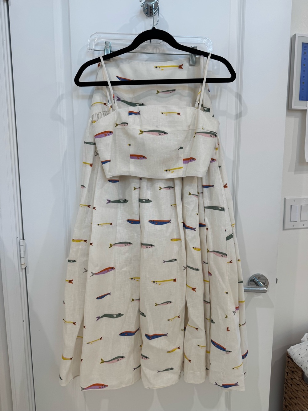 STAUD Fish-Print Skirt and top combo